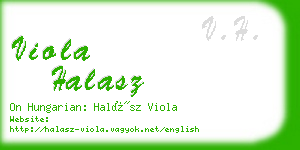 viola halasz business card